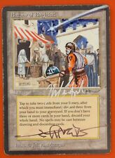 MTG Magic the Gathering - BAZAAR OF BAGHDAD - Altered DOUBLE SIGNED ARABIAN - PL picture