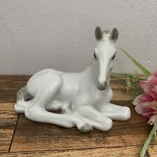 Lomonosov Porcelain - 2003 White Foal Colt Pony Horse Figurine - Made in USSR picture