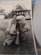 Vintage 50's Lady Hugging Bear picture