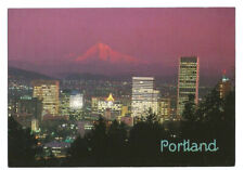 Portland Oregon OR Postcard Skyline Mt Hood Sunset picture