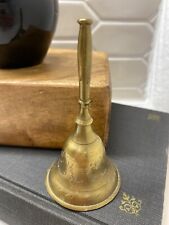 Beautiful Vintage Etched Brass Bell - 4” Tall picture