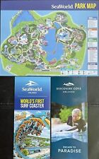 2024 Sea World Orlando Park Guide Map + Sea World and Discovery Cove Brochures picture