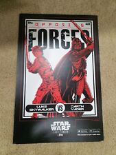 11 X 17 Comic Con Topps Star Wars Opposing Forces Luke Darth Vader Poster picture