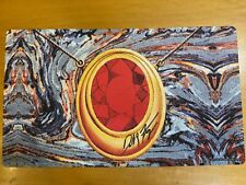 MOX RUBY PLAYMAT NEW MAGIC THE GATHERING MTG HAND SIGNED DAN FRAZIER picture