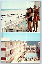 Miami Florida FL Postcard Rodney Motel Apartments Surfside Beach c1996 Vintage picture