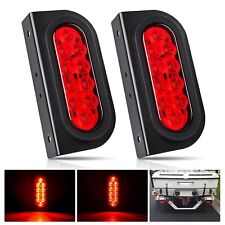 Nilight 6Inch Oval Trailer Tail Light with flush Mount Grommets Plugs w/Mount... picture