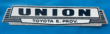 UNION TOYOTA Vintage Car Dealership Advertising Sticker Decal E. Providence, RI picture