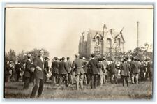c1910's Southwestern College Building Students Winfield KS RPPC Photo Postcard picture