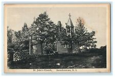 1905 St Johns Church, Saunderstown, Rhode Island, RI Antique Postcard picture