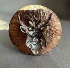 WAX SEAL classic antique 3D Goat lamb wooden handle vintage steampunk wiccan picture