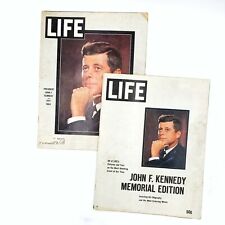 (2) 1963-64 LIFE MAGAZINE President JFK Kennedy Memorial Edition picture