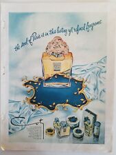 1948 Paris D Coty perfume bottle dusting powder talc bath salts ad picture
