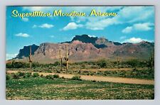 AZ- Arizona, Superstition Mountains, Antique, Vintage Souvenir Postcard picture