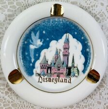 Vintage Walt Disney Productions Disneyland Ashtray Pink Castle & Tinkerbell picture