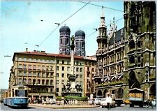 Vintage Postcard German Marienplatz Munchen - Munich Germany MB155 picture