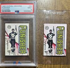 The Punisher Lot 1986 Marvel Universe Stickers #20 - PSA 9 and 1 Grade-able Copy picture