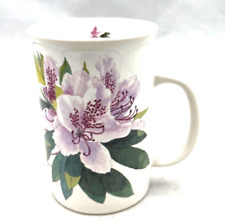 Vintage 1990 Potpourri Press Azaleas Coffee Mug Teacup Floral Pattern Purple 8oz picture