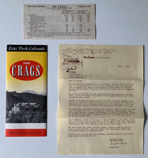 Vintage 1953 Estes Park Colorado Crags Hotel Brochure Letterhead & Rate Card picture