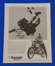 VINTAGE 1968 KAWASAKI SAMURAI 250 MOTORCYCLE ORIGINAL PRINT AD JAPANESE CLASSIC picture