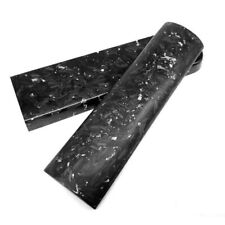 2 PIECES Carbon Fiber CF with SILVER Foil Resin Knife Handle Scales picture
