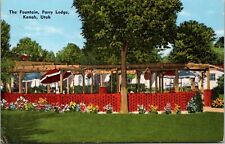 Linen Postcard The Fountain at Parry Lodge in Kanab, Utah picture