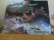 Remington 2022 40th Anniversary  Silver Bullet Knife Tin Sign - New picture