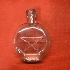 Antique 3.5'' Glass 5 Point Star Bottle Seed Whiskey Flask picture