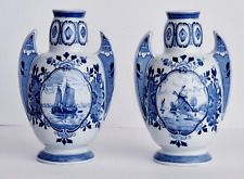 Antique DELFT PAIR OF VASES - ROYAL MOSA MAESTRICHT HOLLAND picture