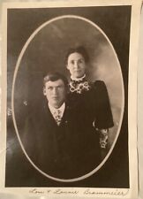 Antique Victorian Dressed Couple B/W Photo 1890’s 5 x 7 Lou Lennie Brammeier picture