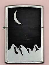 Vintage 2000 Marlboro Moon Over Mountain Emblem Chrome Zippo Lighter picture