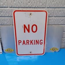 RETIRED AUTHENTIC DOT REFLECTIVE NO PARKING SIGN GARAGE ART DEN MAN CAVE HOT ROD picture