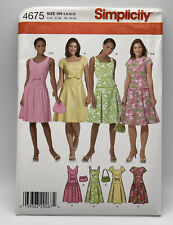 Simplicity 4675 Size 6-12 Mod Dress Purse 4 Styles Uncut picture