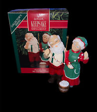 Hallmark 1990 Mr. And Mrs. Claus Popcorn Party # 5 In Series Ornament NIB VTG picture