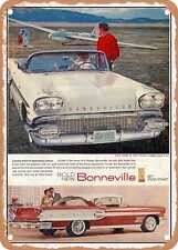 METAL SIGN - 1958 Pontiac Bonneville Luxury Bred to Sportscar Action. Vintage Ad picture