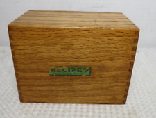 Vintage Imperial Methods Co. Wooden Recipe Box Dovetail With Handwritten Recipes picture