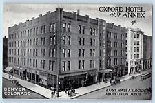 Denver Colorado CO Postcard Oxford Hotel Annex Union Depot c1910 Vintage Antique picture