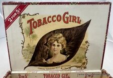 Scarce Antique Cigar Box Tobacco Girl Coming Through With The Goods 1st Dist PA picture