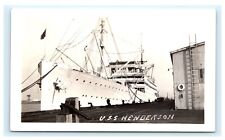 Original 1936 Pre WW2 U.S.S. Henderson USS Photograph Snapshot E1 picture
