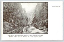 Canon City Colorado~Royal Gorge~Denver & Rio Grande Railroad~c1905 Postcard picture