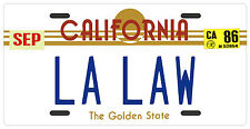 LA LAW 1980's TV show 1986 classic California License plate picture