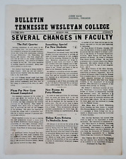 1948 Tennessee Wesleyan College Athens TN Bulletin Greek Art Vintage Newsletter picture