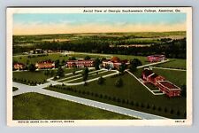 Americus GA-Georgia, Aerial View GA Southwestern College, Vintage c1957 Postcard picture