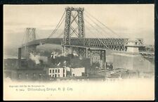 1905 Williamsburg Bridge New York City Historic Vintage Rotograph Postcard picture