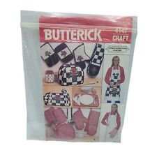 vintage 1980s butterick #4147 uncut sewing pattern kitchen accessories apron picture