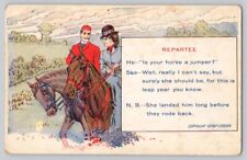 Postcard LEAP YEAR Repartee Man Woman Horse Copyright 1908 P Cordon picture