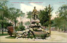 Postcard: LEXINGTON, Mass. Statue of Captain Parker. U.S. 609. picture