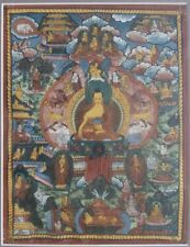 BUDDHIST Art THANGKA Alter PAINTING Life Of BUDDAH Shakyamuni NEPAL TIBET ARTIST picture
