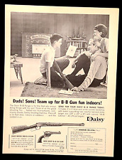 Daisy B B Gun 1962 Vintage Print Ad B B Gun Fun Indoors picture