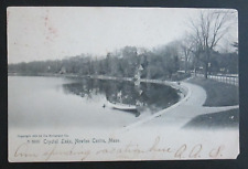 Crystal Lake Newton Centre MA Posted UDB Postcard picture