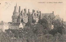 Postcard Chateau Facade Occidentale Western Side Langeais France DB picture